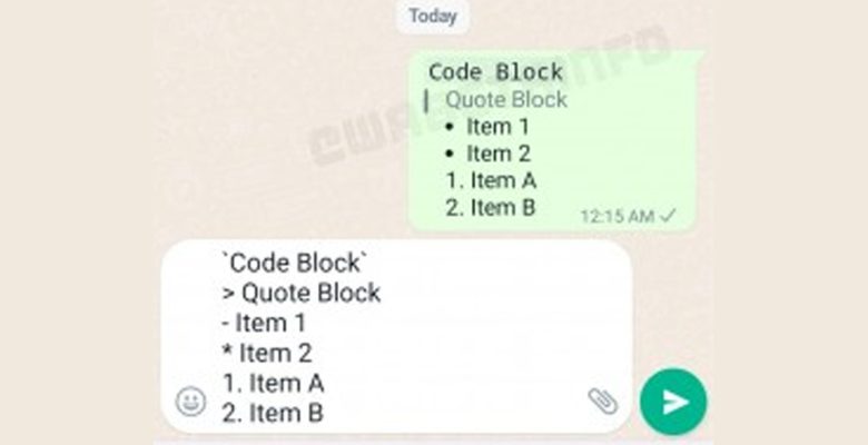 WhatsApp yeni metin biçimlendirme seçenekleri test ediyor